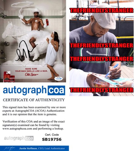 ISAIAH MUSTAFA signed Autographed "OLD SPICE GUY" 8X10 PHOTO d PROOF - ACOA COA - Picture 1 of 5