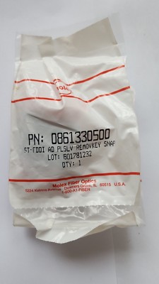 LOT OF 3 MOLEX 0861330500 ST-FDDI AD PLSLV REMOVKEY SNAP ( (IN6S6B4))