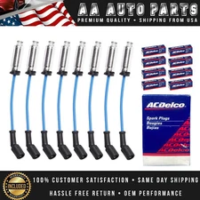Professional Wireset + 8x AcDelco 41-110 Iridium Spark Plug for Chevy GMC V8 LS1