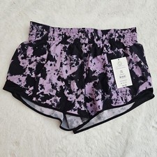 Athletic Works Girls Running Shorts Active Size XXL 18 Purple Black.