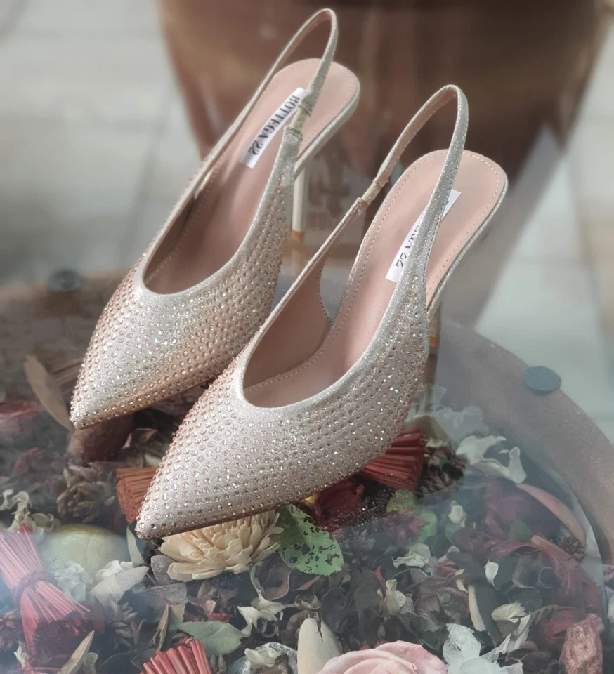 SCARPE DA DONNA ORO NUDE MBA79 DECOLLETE CON TACCO E PUNTA MATRIMONIO P/E 2025 - Immagine 4 di 4