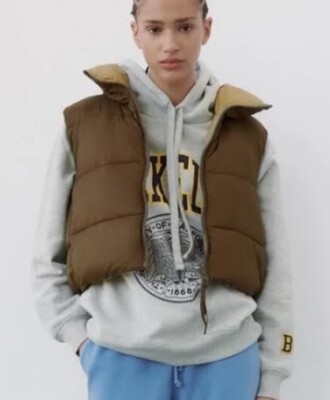  | Fitted Puffer Gilet-BACK-S①-9 THE VEGAN PUFF™ REVERSIBLE VEST - PATENT/BLACK – All Things Golden