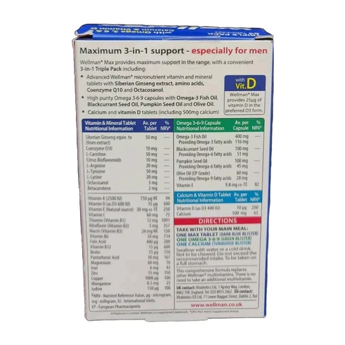 Vitabiotics Wellman Max Tablets - 84 Count