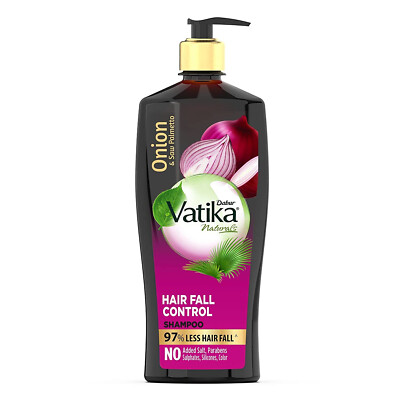 Dabur Vatika Onion Hair Fall Control Shampoo - 97% Hair Fall Reduction -640 ML