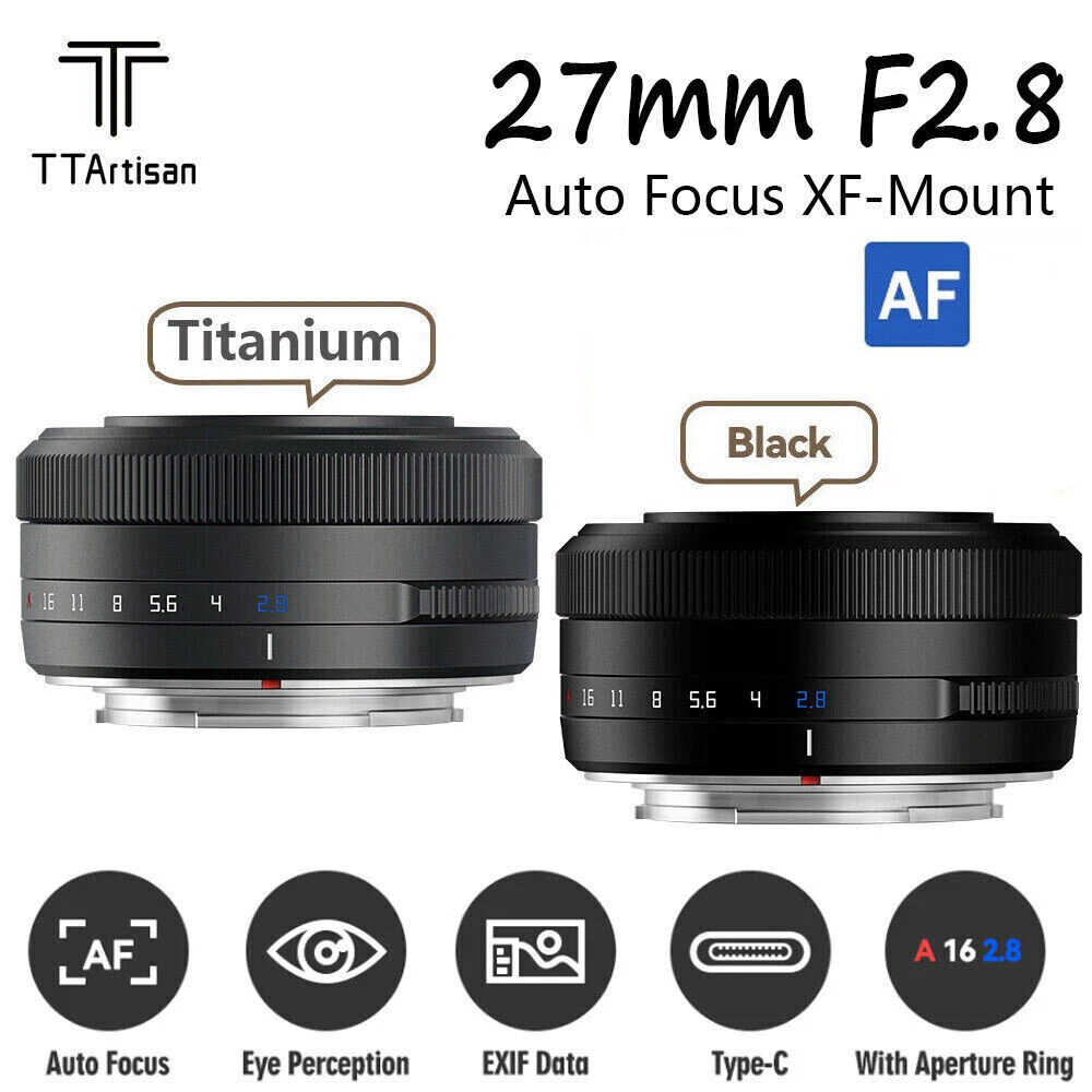 TTArtisan 27mm F2.8 XF APS-C Auto Focus Lens for Fujifilm Fuji X