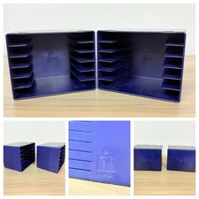 Pair 2 Iomega Zip Drive Case Disk Holder Zip 100 250 750 Storage Fits 12 Total