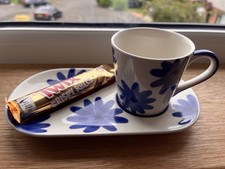Whittard Of Chelsea - Tea Clipper - Cup & Saucer/Plate - Blue & White Flowers 