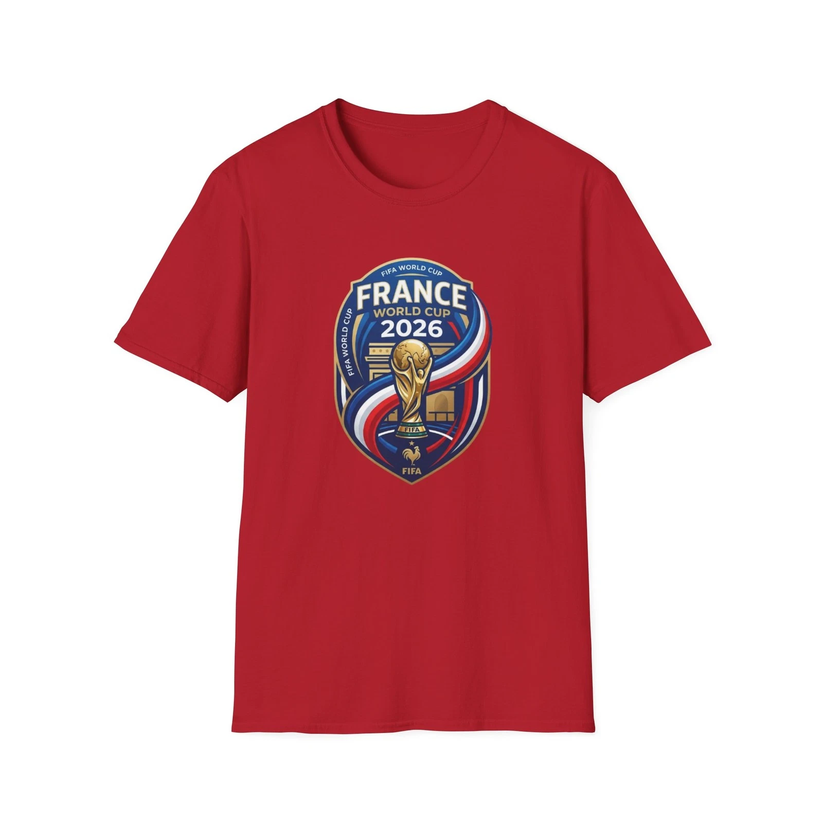 France World Cup 2026 Trophy T-Shirt | French Flag Typography Tee