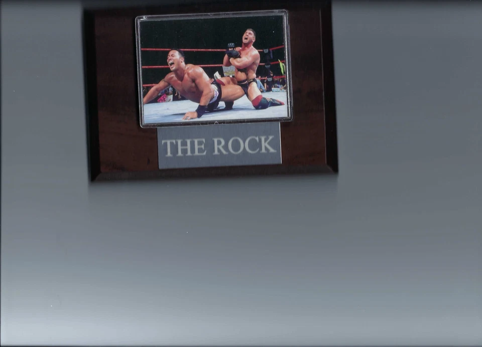 THE ROCK PLAQUE WRESTLING WWE WWF DWAYNE JOHNSON KEN SHAMROCK C - Image 1 of 1