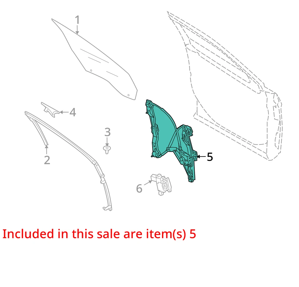 Ford Taurus 2010-2019 conductor ventana delantera izquierda regulador BEAP3 Foto 3 de 4