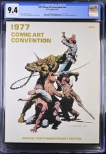 Comic Art Convention Program 1977🔥CGC 9.4🔥NM🔥WHITE PAGES🔥WRIGHTSON🔥XX RARE