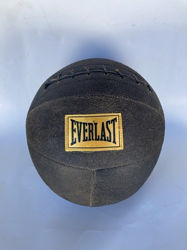 EVERLAST Genuine Leather Medicine Ball is 9lbs 3oz and is in perfect condition.