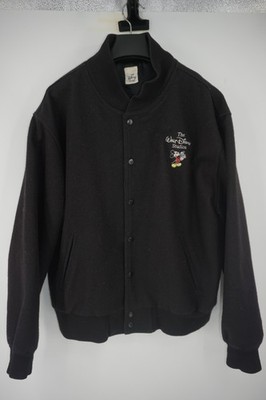 Vintage The Disney Store Jacket Black Varsity Mickey Studios USA Made Men's XL