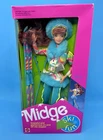 Vintage 1990 Ski Fun Midge Green Eyes Diva Face Barbie Doll #7513 NRFB