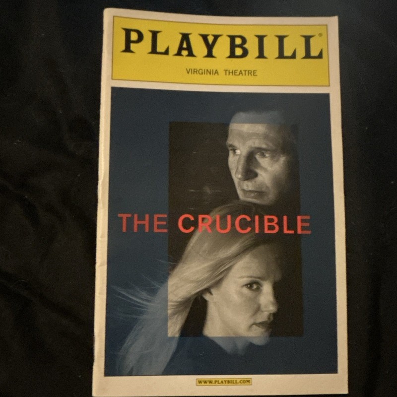 The Crucible Broadway Playbill (May 2002) Laura Linney Liam Neeson