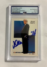 DEAN SMITH autograph NORTH CAROLINA TAR HEELS 1992 COURTSIDE HOF PSA Jordan UNC