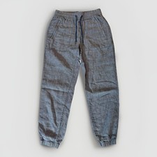 Athleta Retreat 100 Linen Jogger Blue Women's Size 2 Resort wear Beach Nautical