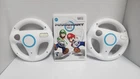 Mario Kart Wii Video Game With Booklet and (2) Wii Wheels (Nintendo,2008) Tested