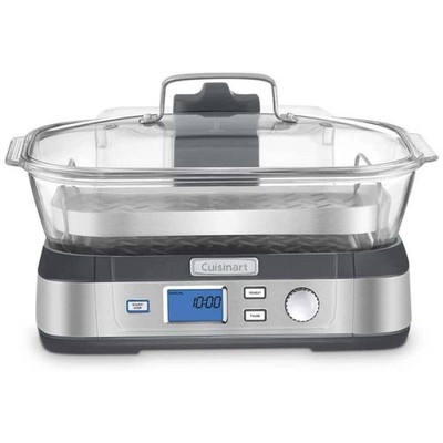Cuisinart STM-1000 CookFresh Digital Glass Steamer StainlessSteel Factory Refurb