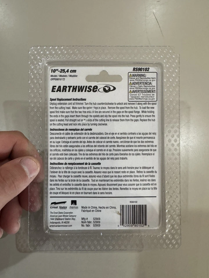 Earthwise AC Corded Replacement String Spool RS90102 FREE SHIPPING - Image 3 of 3