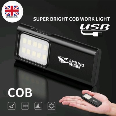 Taschenlampe Wiederaufladbar USB COB LED Arbeitsleuchte Taschenlampe Wandern Außen Lampe Mini