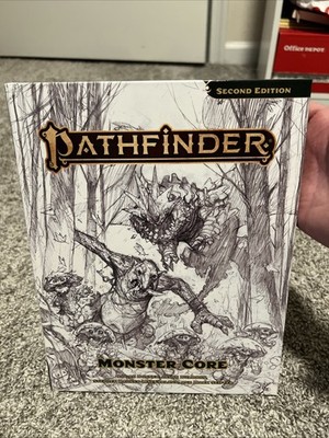 Pathfinder RPG 2E Monster Core Remastered Sketch Cover; Paizo; Brand New