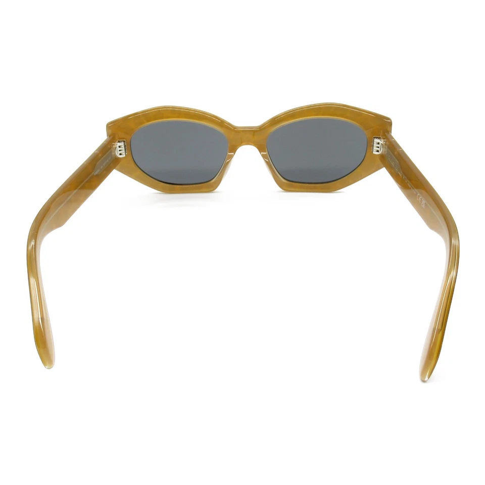 CELINE 太阳镜 眼镜 40238U47A 醋酸纤维 棕色 豹纹 深灰色 全新 女式 — 第 3/4 张图片