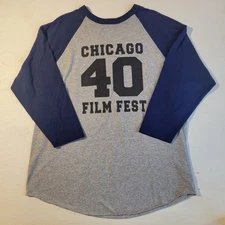 Chicago Film Fest 40 Raglan Adult XL T-shirt Augusta Sportswear Collectors Swag 