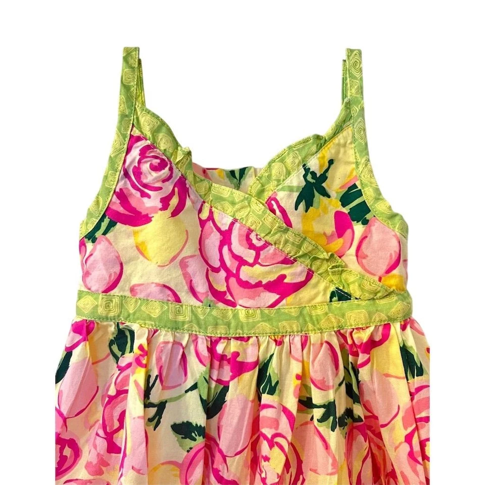 Savannah 18 Months Girls Pink Floral Baby Dress Summer Spring Birthday Party - Image 3 of 4