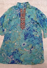 Wishmoon Dress Size 14  tuunic sheath sheer  A-Line  Casual Beach Holiday TP90*