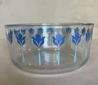 Vintage * PYREX * Blue Tulip / Floral Pattern * 7” Bowl * 7203 * Hard to Find!!!