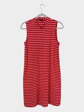 J Crew Striped Preppy Mock Turtle Neck Sleeveless Shirt Dress XS