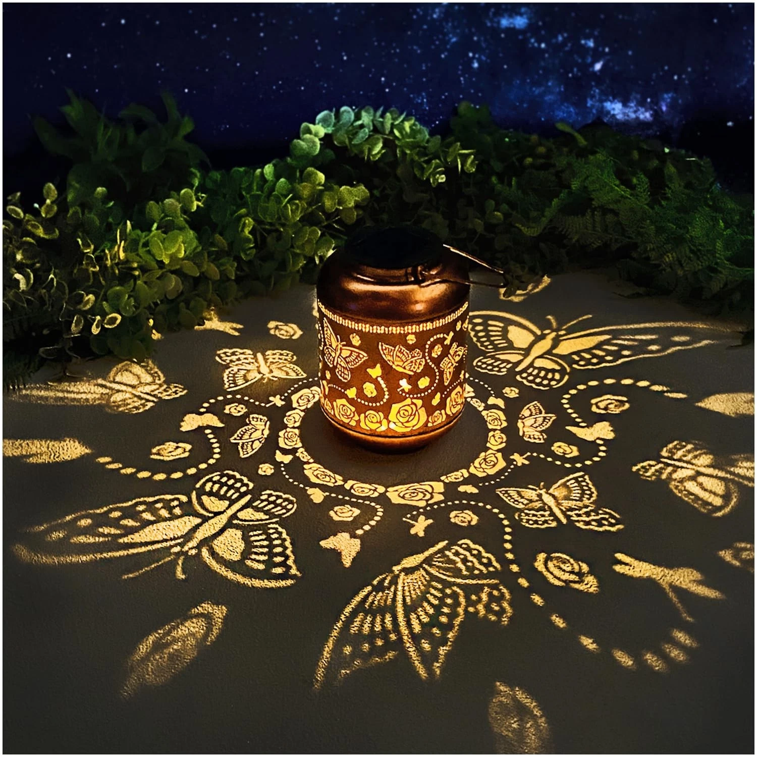 Butterfly Solar Lanterns Outdoor Waterproof Hanging Solar Lights Butterfly Gi...