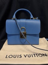 Louis Vuitton Locky BB Epi Leather Blue Top Handle Bag Removable Strap
