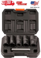 THINKWORK 1/2 Inch Drive Lug Nut Removal Tool, 6 Pieces Wheel Lock Removal Kit,