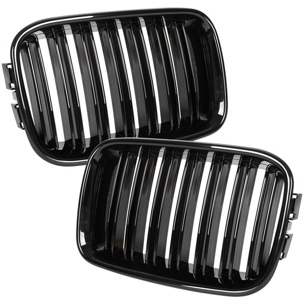 BMW E36 Nierengitter Schwarz GläNzend Doppelstrebe-image