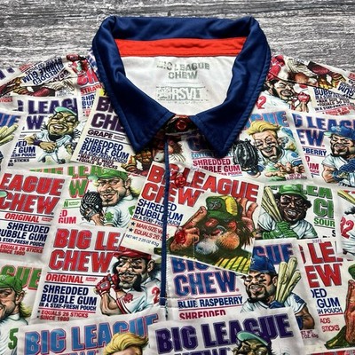 RSVLTS Shirt Adult 3XL Polo Big League Chew Bubble Gum Baseball Breakfast Balls