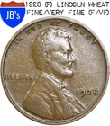 1928 (P) Lincoln Wheat Cent Penny 1c - FINE/VERY FINE (F/VF)