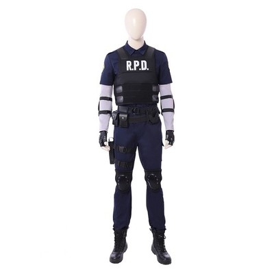 Resident Evil 2 Remake Leon Scott Full Set Uniform Costume Cosplay Halloween