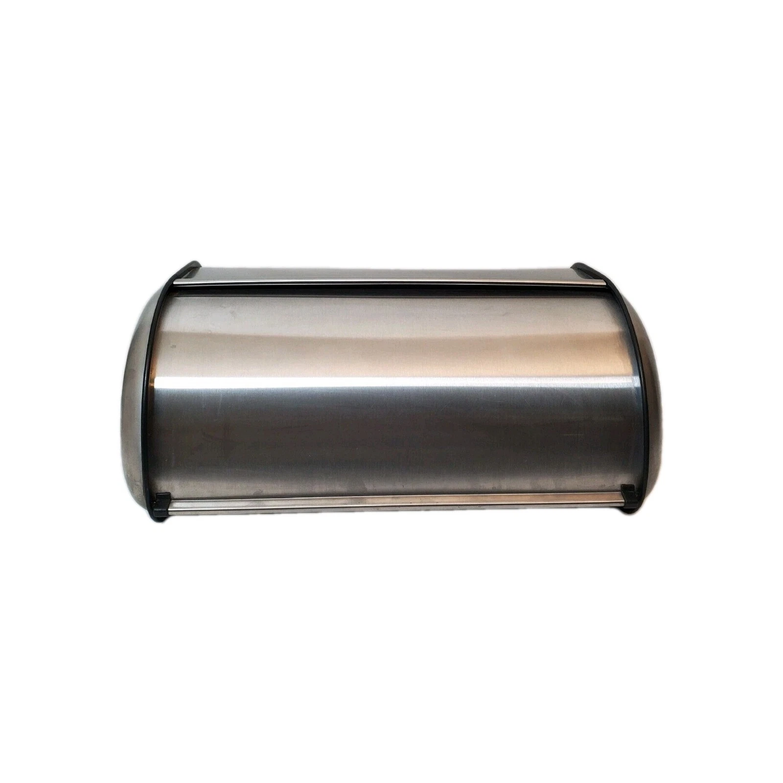 Oggi Stainless Steel Large Kitchen Bread Box Bin Roll Top Storage Silver