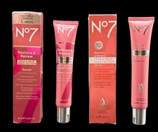 Lot of 2 No7 Restore & Renew Face & Neck Multi Action Serum 50ml each💗