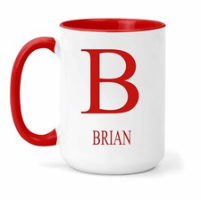 Brian Nom & Initiales Tasse - Cadeau En Nombreux Couleurs Pour Thé Ou Café