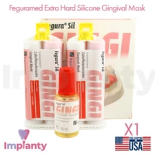 FeguraMed Extra Hard Silicone Gingival 2x50ml & 20ml Dental Lab Impression