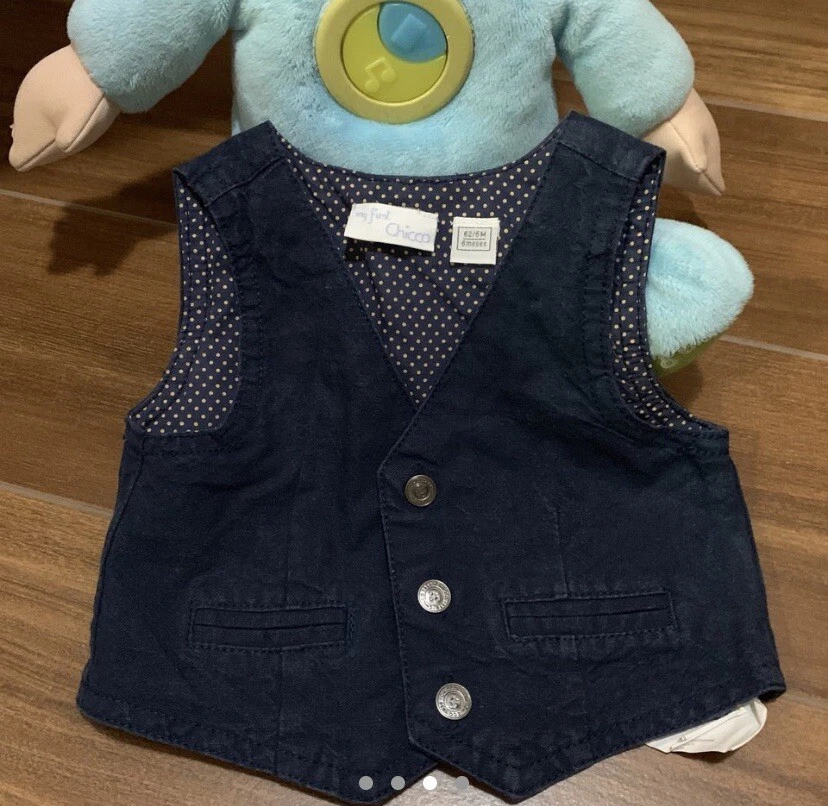 Completo elegante neonato, Chicco Cerimonia taglia 6 mesi, 4 pezzi. - Immagine 3 di 4