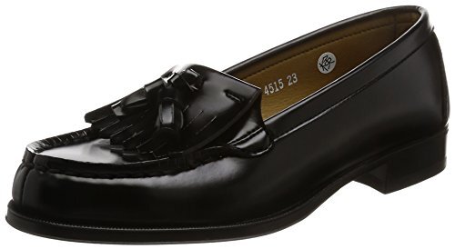 New HARUTA(ハルタ) Women's Quilted Tassel Loafer Black 23.5