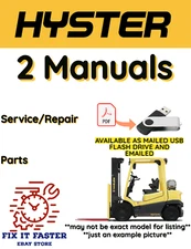 HYSTER FORKLIFT (D187) S50XM SERVICE REPAIR SHOP PARTS MANUAL PDF ON USB