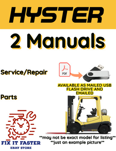 HYSTER FORKLIFT (D002) S50E SERVICE REPAIR SHOP PARTS MANUAL PDF ON USB
