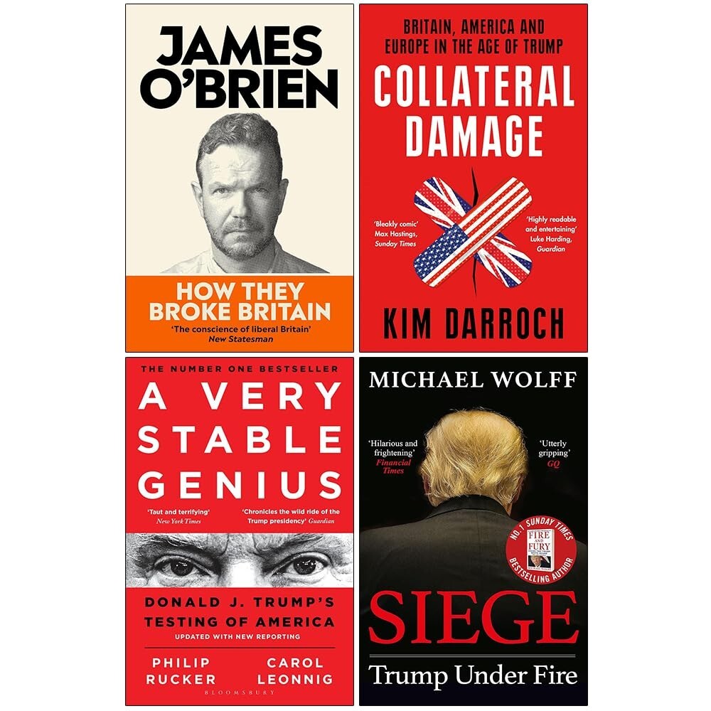 How They Broke Britain, Very Stable Genius, Collateral Damage, Siege 4 Books Set