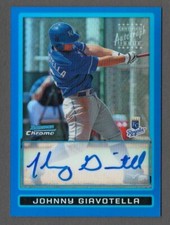JOHNNY GIAVOTELLA 2009 Bowman Chrome Prospects BLUE REFRACTOR #/150 Auto Royals