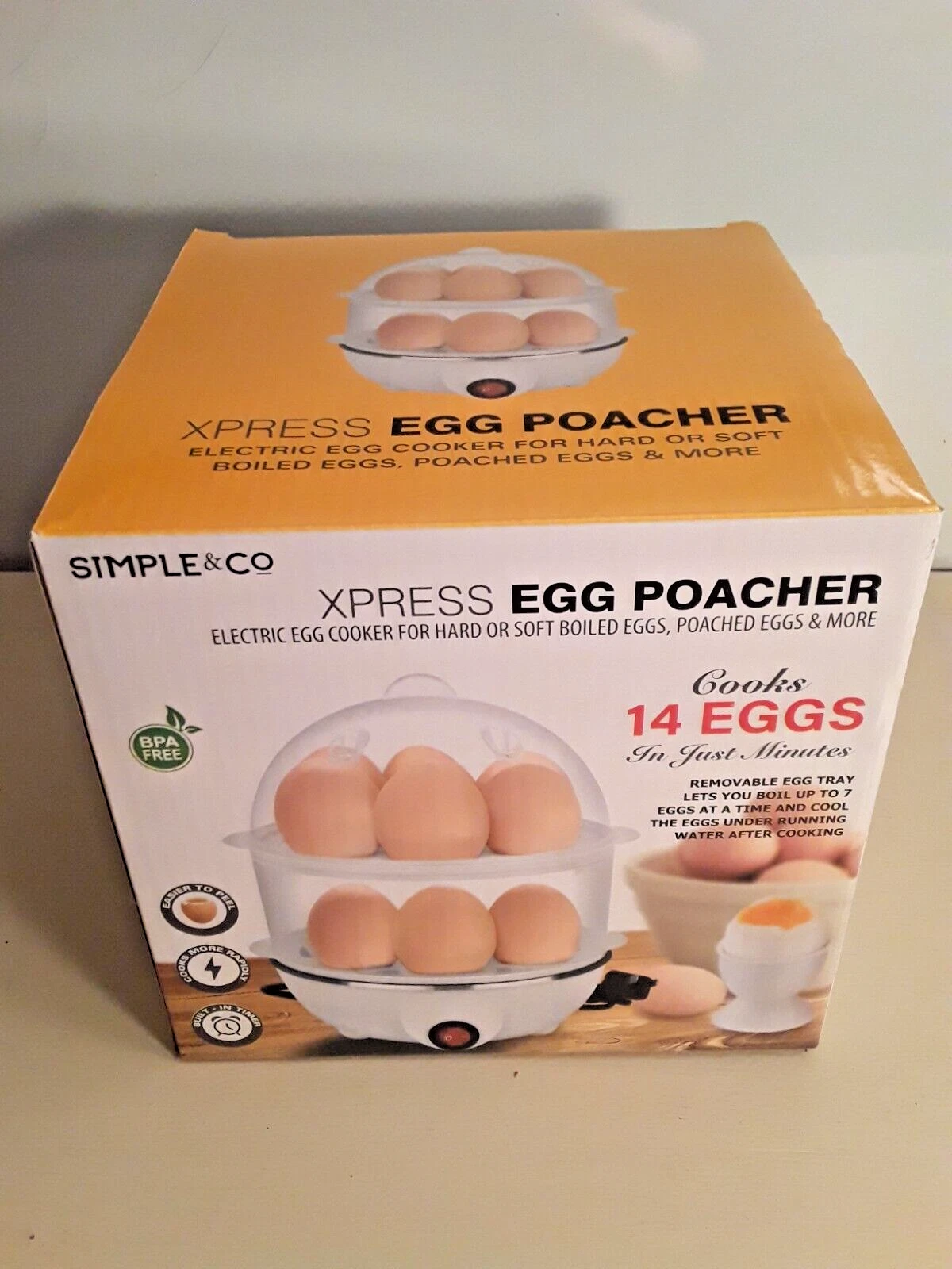 Simple&Co. Egg Poacher Electric egg cooker 14 egg hard, soft, poached and more!